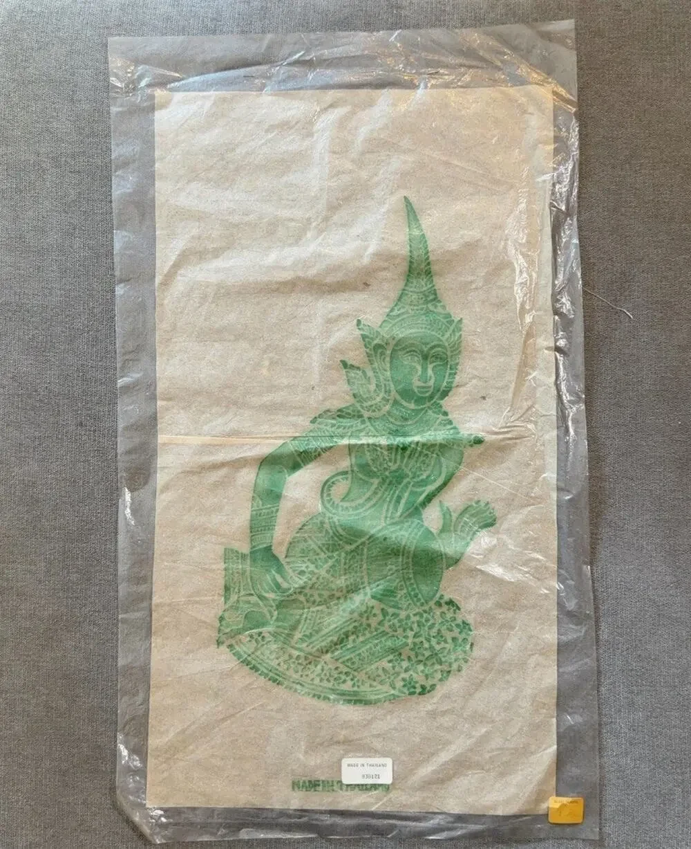 Island Imports B3B121 Vintage Thai Temple Rubbing Wall Art Dancer 21.25x12